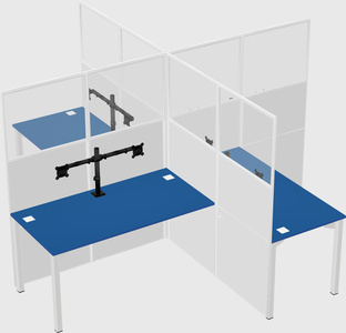 Quad office cubicles