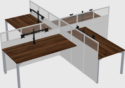 Quad office cubicles