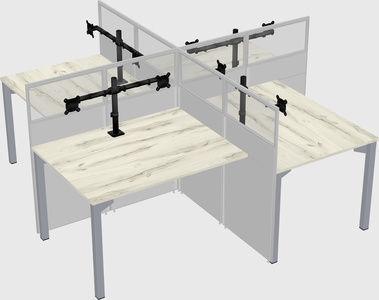 Quad office cubicles