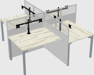 Quad office cubicles