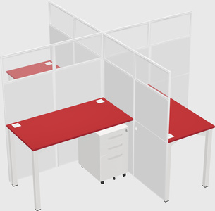Quad office cubicles