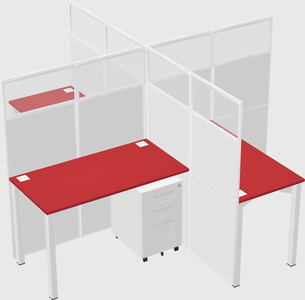 Quad office cubicles