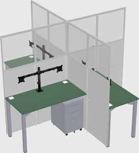 Quad office cubicles