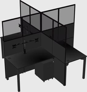 Quad office cubicles