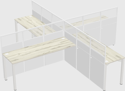 Quad office cubicles