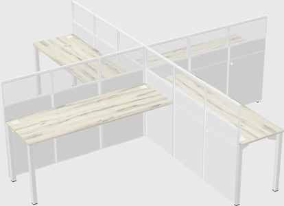 Quad office cubicles