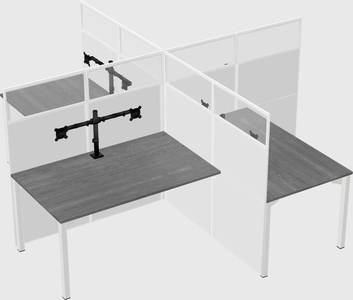 Quad office cubicles