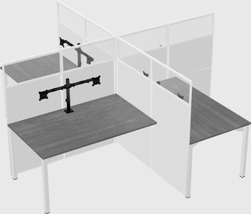 Quad office cubicles