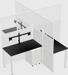 Quad office cubicles
