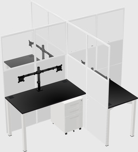 Quad office cubicles