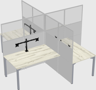Quad office cubicles