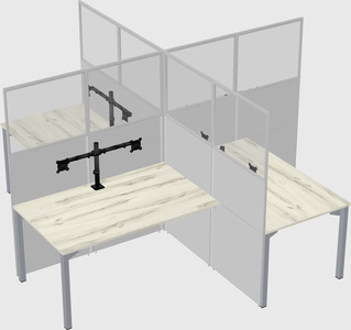 Quad office cubicles