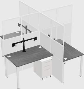 Quad office cubicles