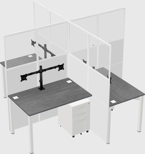 Quad office cubicles