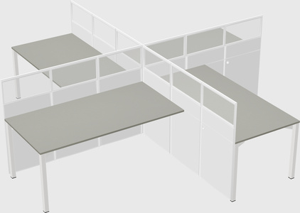 Quad office cubicles