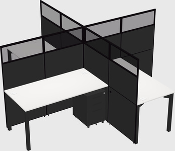 Quad office cubicles