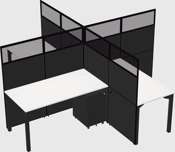 Quad office cubicles