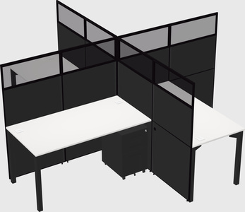 Quad office cubicles
