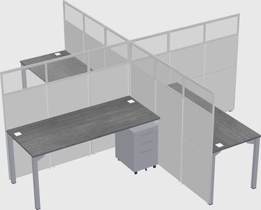 Quad office cubicles