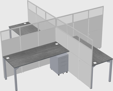 Quad office cubicles