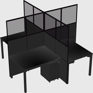 Quad office cubicles