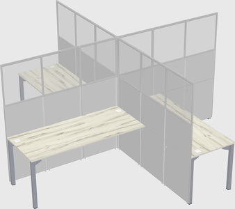 Quad office cubicles