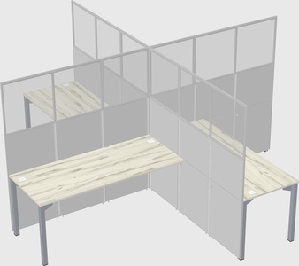 Quad office cubicles