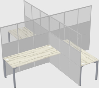 Quad office cubicles
