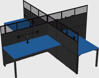 Quad office cubicles