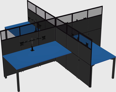 Quad office cubicles
