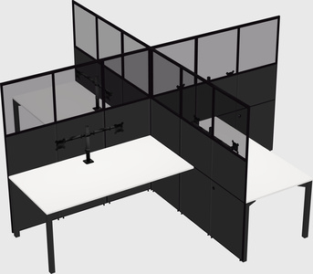 Quad office cubicles