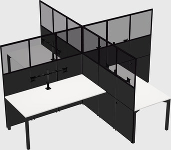 Quad office cubicles