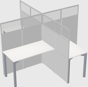 Quad office cubicles