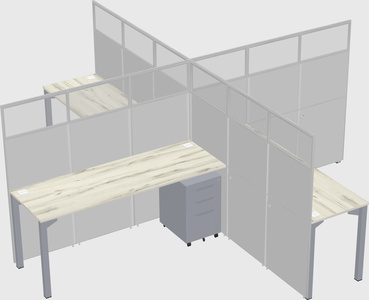 Quad office cubicles