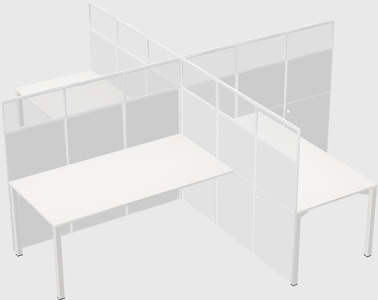 Quad office cubicles