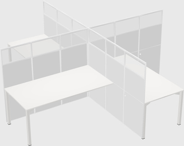 Quad office cubicles