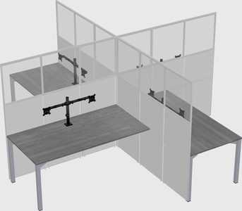 Quad office cubicles