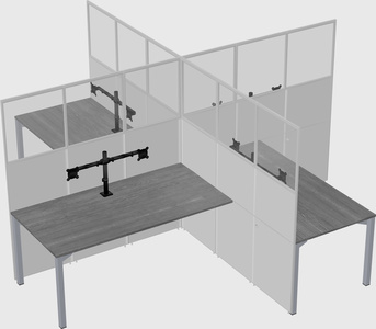 Quad office cubicles