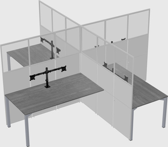 Quad office cubicles