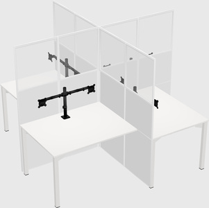 Quad office cubicles
