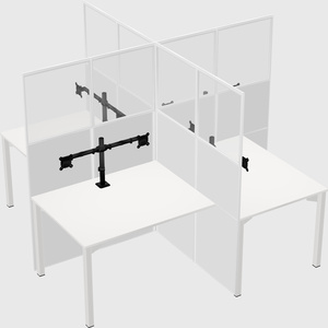 Quad office cubicles