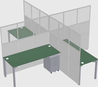 Quad office cubicles