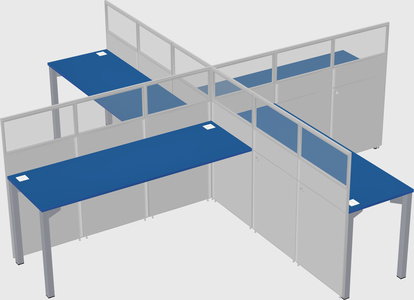 Quad office cubicles