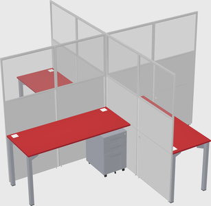 Quad office cubicles
