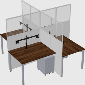 Quad office cubicles