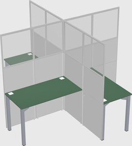 Quad office cubicles