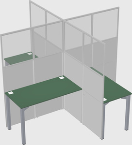 Quad office cubicles
