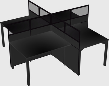 Quad office cubicles