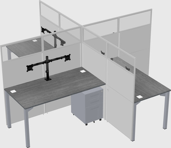 Quad office cubicles