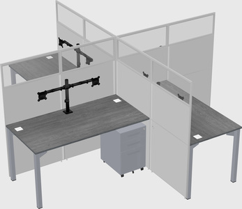 Quad office cubicles